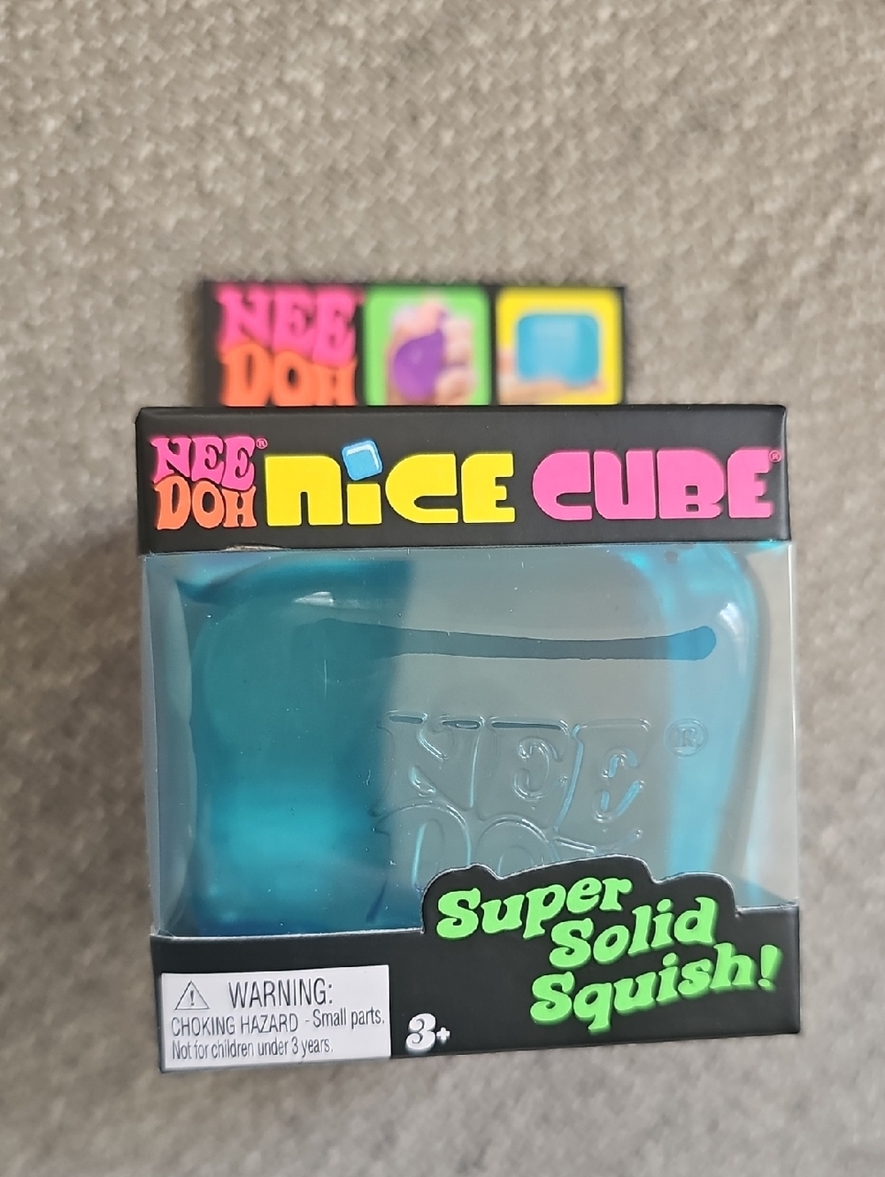 NEW! Nee Doh Nice Cube Blue
